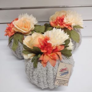 Floral Yarn Pumpkin