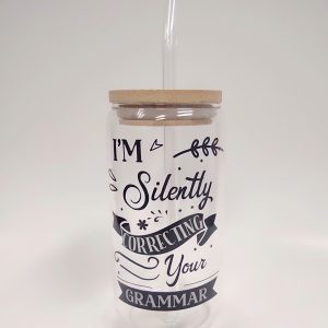 silently correcting your grammar glass