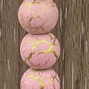 pink crackle hat chain