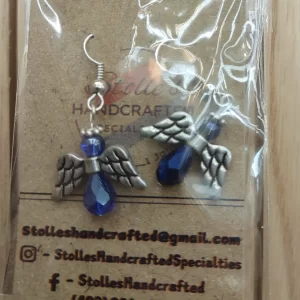 Blue angel earrings